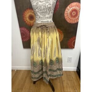 Nolita N.Y.C. 100% Cotton Elastic Waist Maxi Skirt Boho Chic Festive Sz 2X